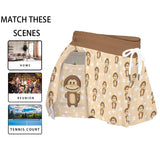 Monkey Print Sports Skort – Women’s Cute Active Skirt with Pockets