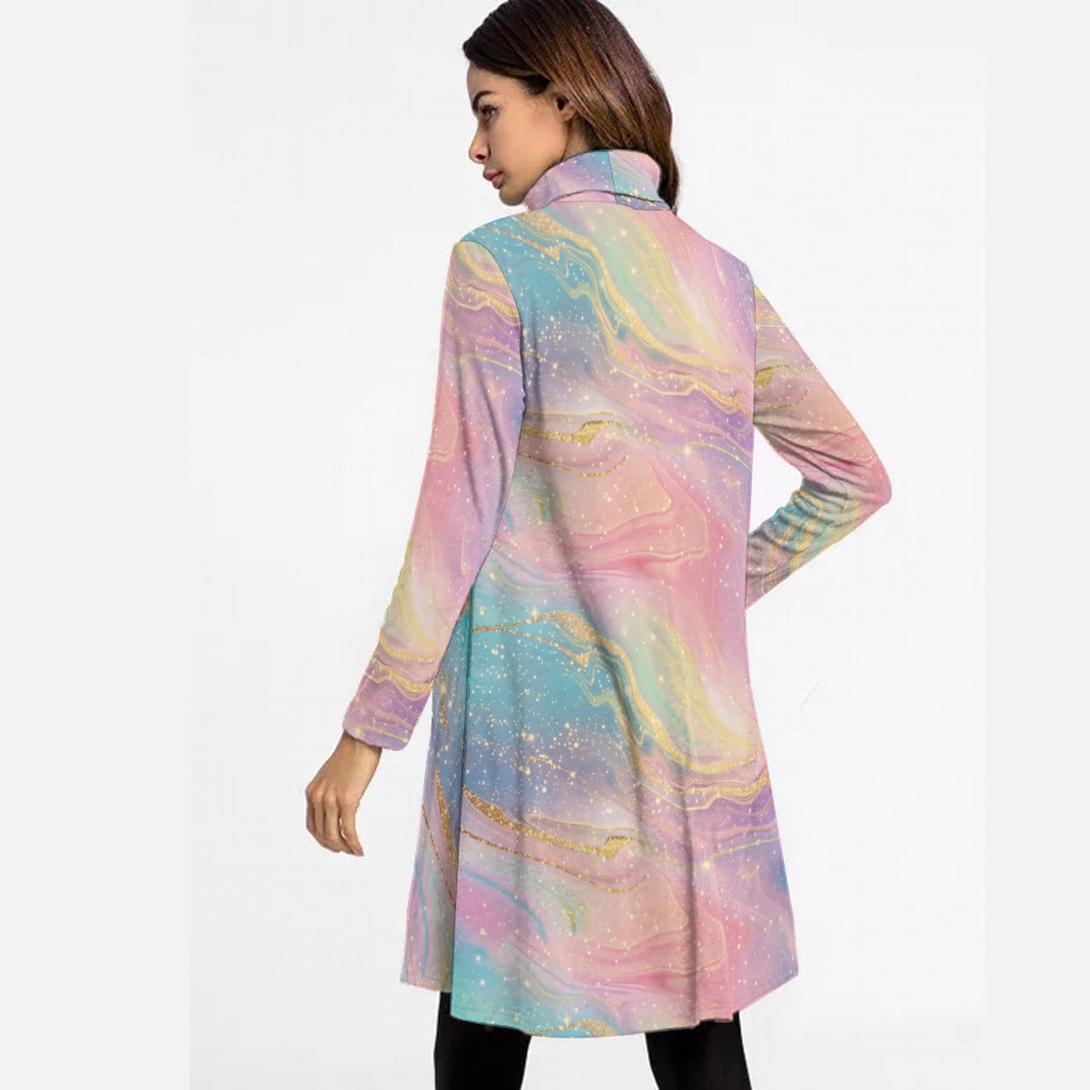 pastel winter dress Alexandranx Autumn/Winter Round Neck Cable Knit Apricot Long Sleeve Dress,Pastel Dresses For Women