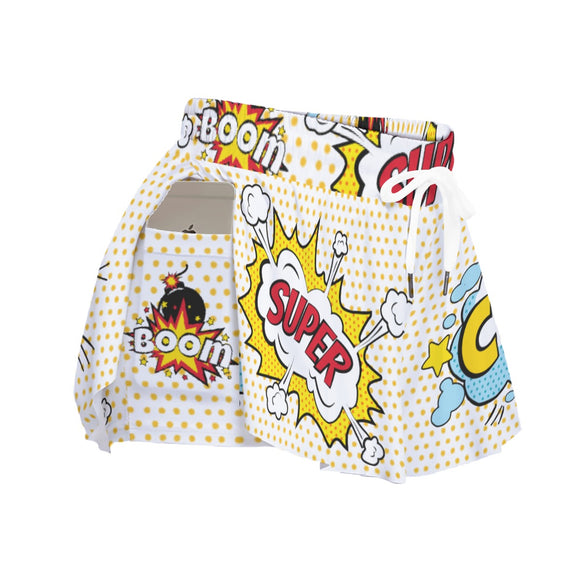 Kawaii Sport Skorts with Pocket - Soft & Comfortable Athletic Skort for Sports and Fashion