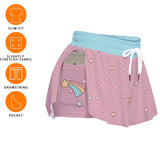 Kawaii Heaven Women's Rainbow Star Print Active Skort with Built-in Shorts