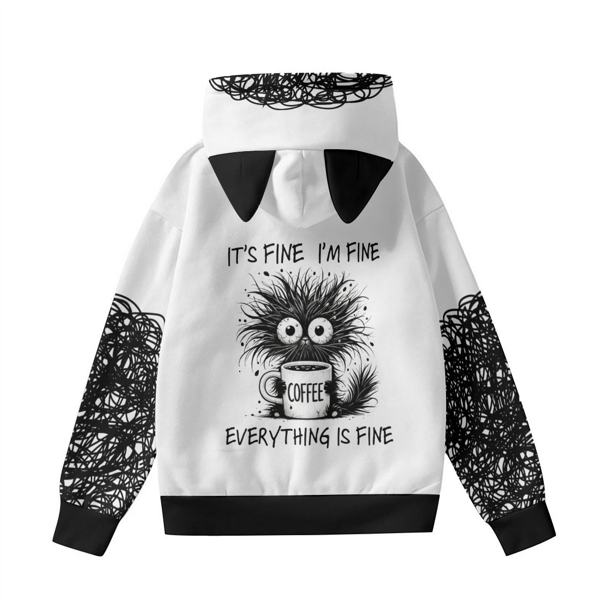 It’s Fine Coffee Cat Ear Hoodie