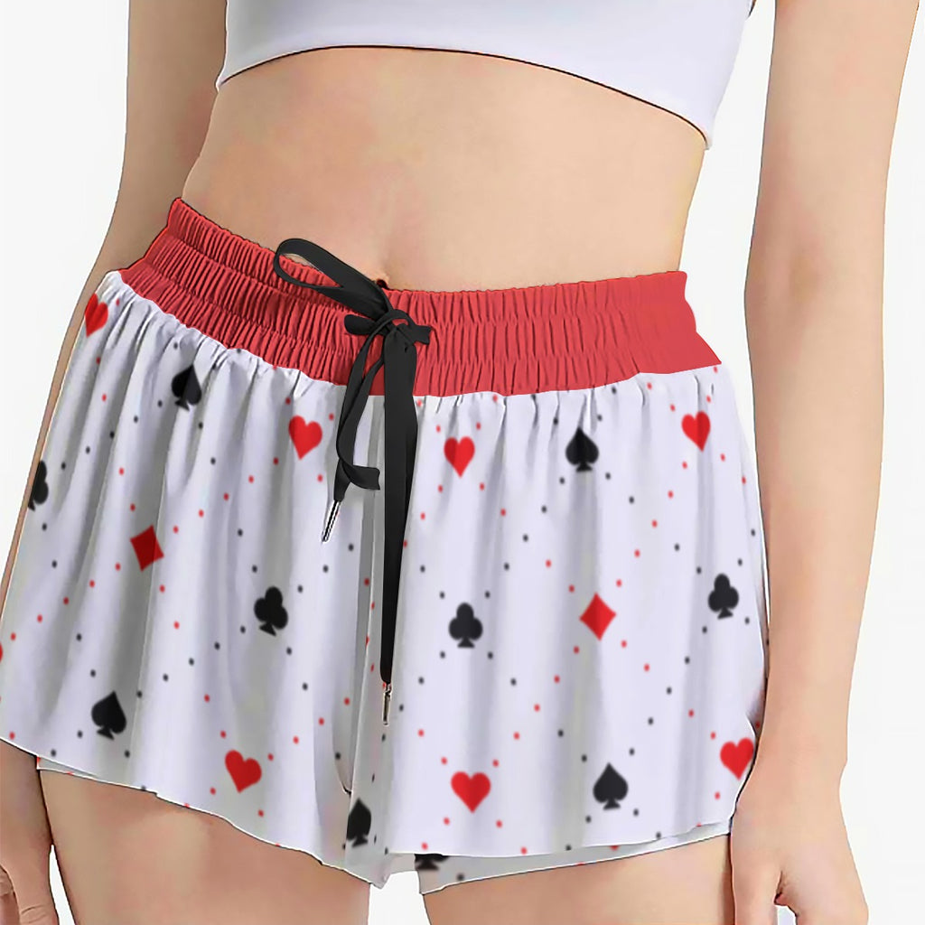 Women's Sport Skorts with Pocket - Ace of Hearts Design | Kawaii Heaven