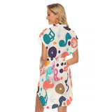 Melody Muse Women's Classic Wrap Dress with Stand-up Collar | Casual Style