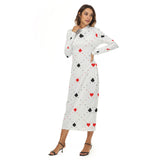Kawaii Heaven Women's Sexy Close-Fitting Hip Dress with Zipper | Queen of Cards Maxi Dress