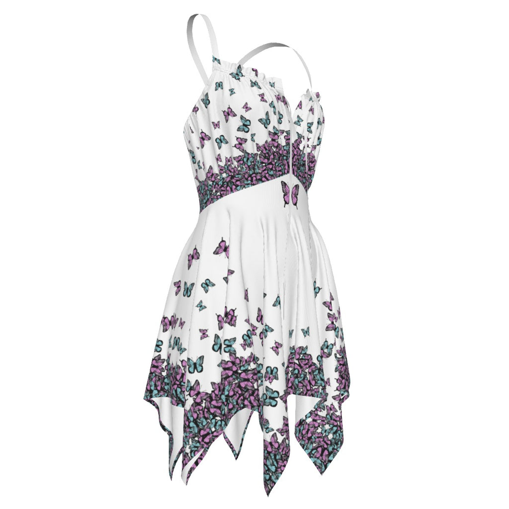 Butterfly Handkerchief Dress – Fairycore Spaghetti Strap Summer Dress