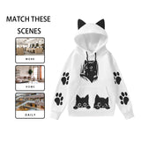 Cat Ear Hoodie – Cute Graphic Scuba Hoodie with Kangaroo Pocket