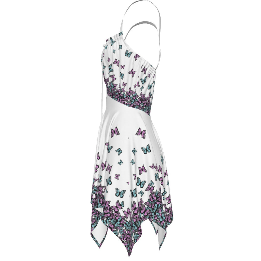 Butterfly Handkerchief Dress – Fairycore Spaghetti Strap Summer Dress