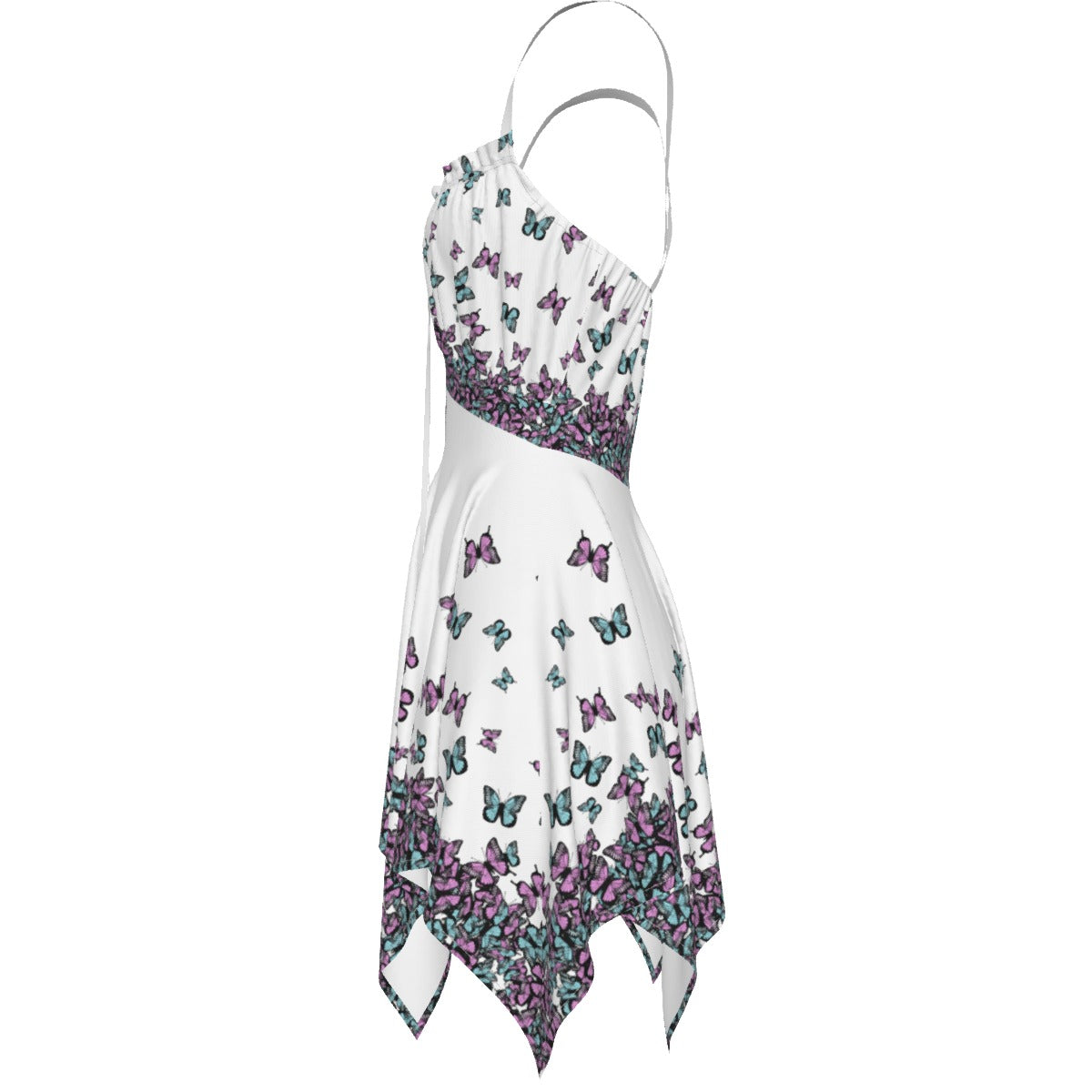 Butterfly Handkerchief Dress – Fairycore Spaghetti Strap Summer Dress
