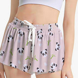 Kawaii Panda Print Sport Skort with Pockets for Women