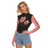 GRRR Me Heart Long Sleeve Top – Women’s Paw Print Mesh Shirt