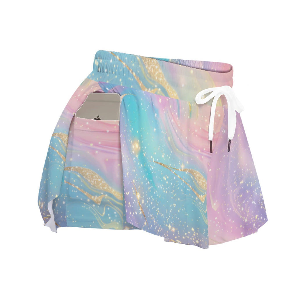 Pastel Marble Athletic Skort