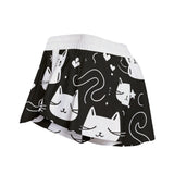 Women's Midnight Meow Active Skort with Hidden Cat Print | Kawaii Heaven