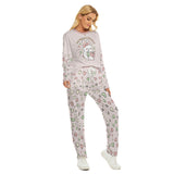 Cute Bunny Loungewear Set – Cozy Long Sleeve Top & Heart Print Pants
