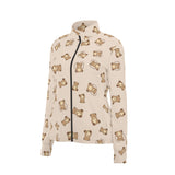 Women’s Zip-Up Jacket with Thumbholes – Fitted Stretch Jacket