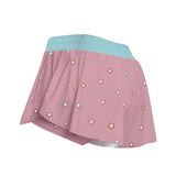 Kawaii Heaven Women's Rainbow Star Print Active Skort with Built-in Shorts