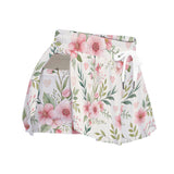 Floral Heart Skort – Pink Flower Skirt Shorts with Pockets