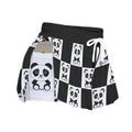 Kawaii Heaven Women's Panda Chessboard Pocket Skorts with Microfiber Fabric