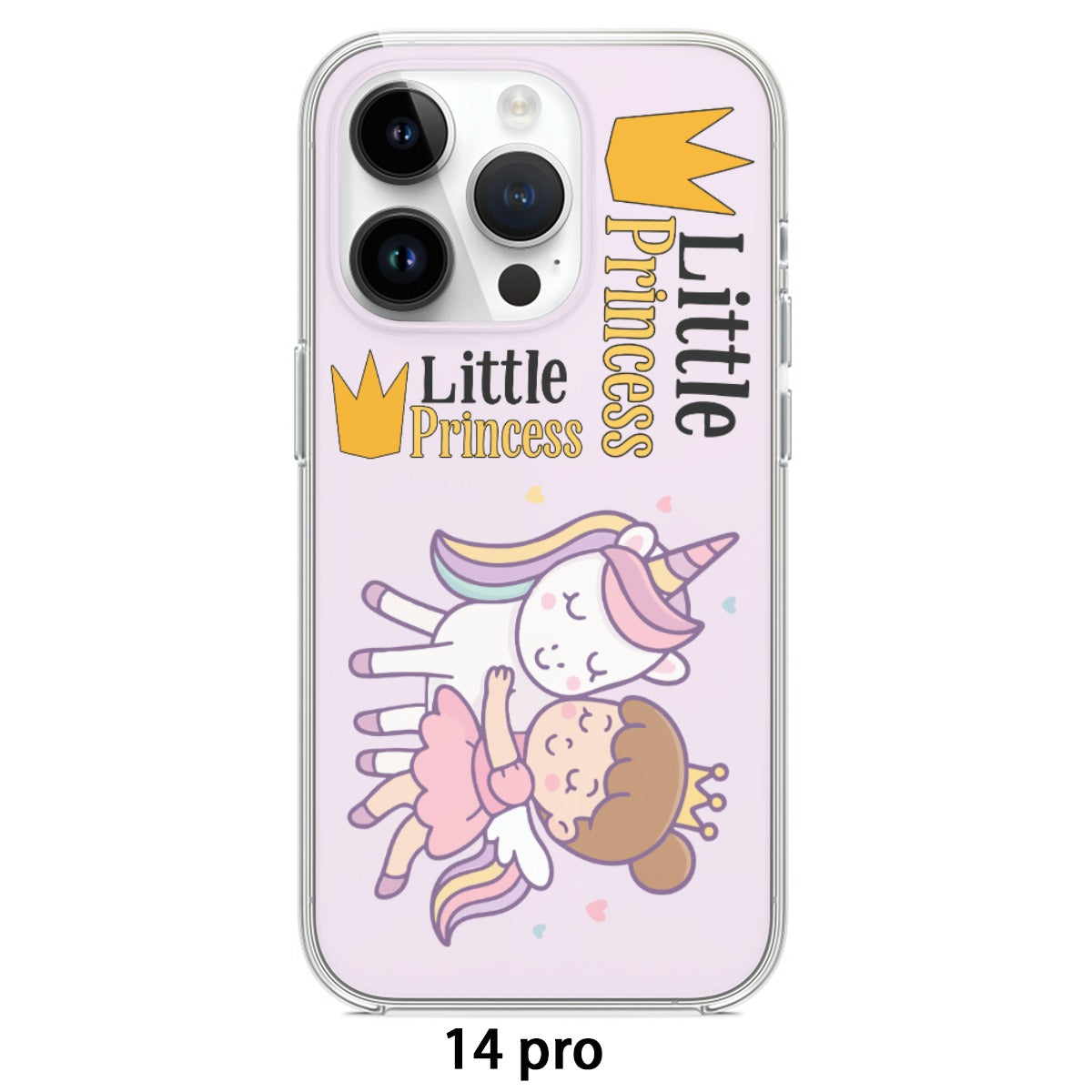 Kawaii Heaven TPU iPhone 14/15 Case with Sleeping Princess & Unicorn Design