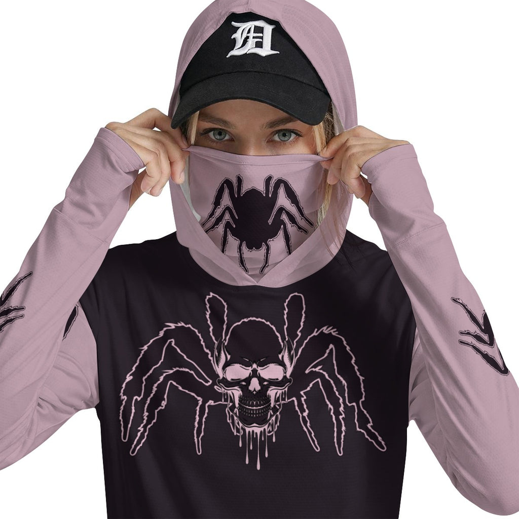 Gothic Spider Skull UPF 50+ Sun Hoodie