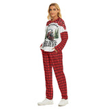 Believe Christmas Pajama Set – Women’s Red Plaid Holiday Loungewear