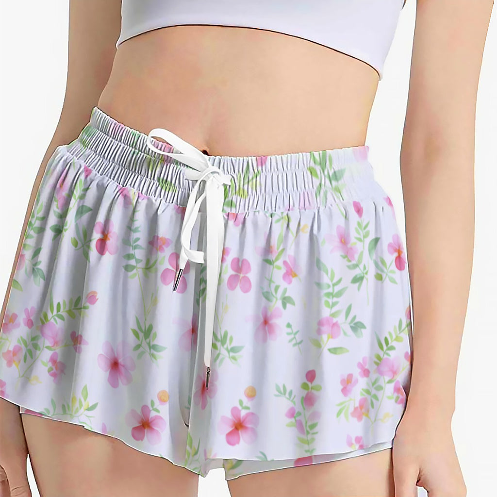 Floral Skort with Pockets – High Waisted Summer Skirt Shorts