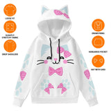 Kawaii Cat Ear Hoodie – Cute Pastel Kitty Hoodie