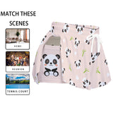 Kawaii Panda Print Sport Skort with Pockets for Women