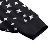 Cat Ear Zip Hoodie – Kawaii Star Print Jacket with Paw Pockets