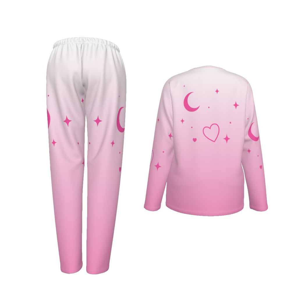 Pink Sleepy Cat Pajama Set