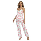 Kawaii Heaven Women's Heart Print Cami Pajamas Set | Soft Comfortable Sleepwear