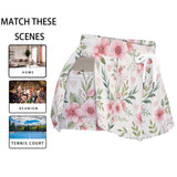 Floral Heart Skort – Pink Flower Skirt Shorts with Pockets