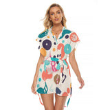 Melody Muse Women's Classic Wrap Dress with Stand-up Collar | Casual Style
