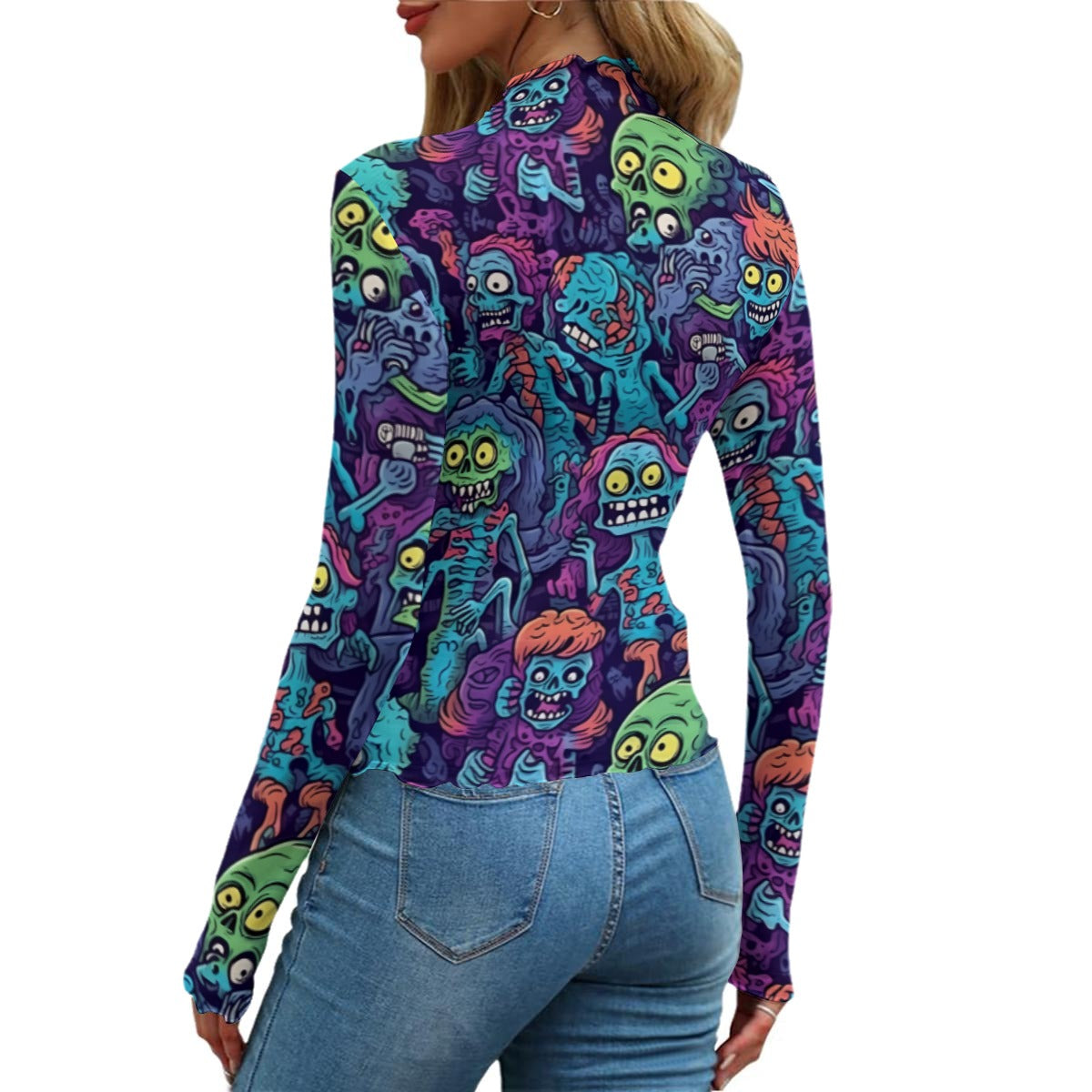 Colorful Zombie Monster Mesh Top