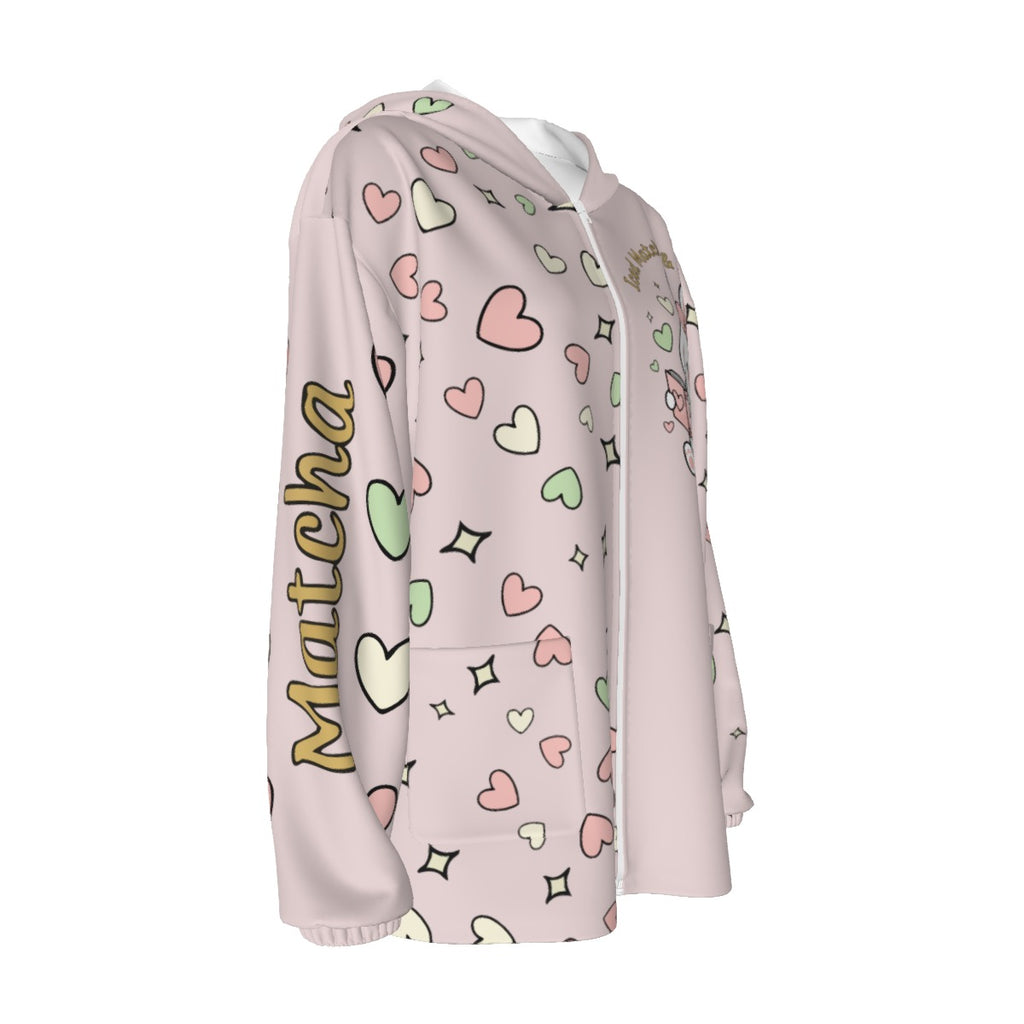 Iced Matcha Bunny Plush Pajama Hoodie