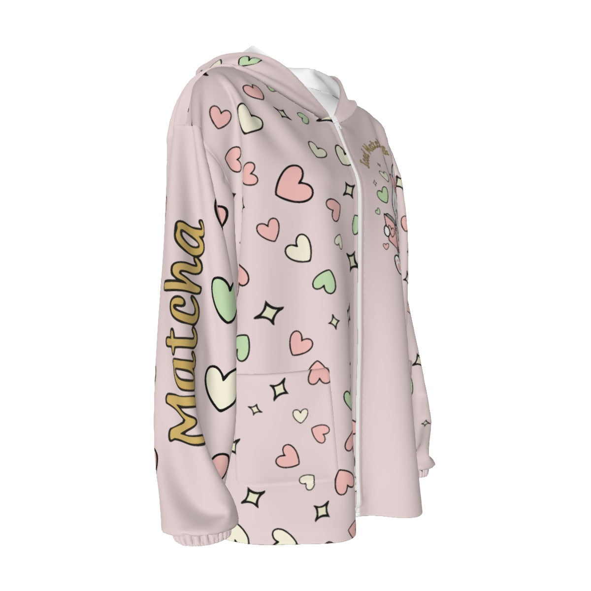 Iced Matcha Bunny Plush Pajama Hoodie