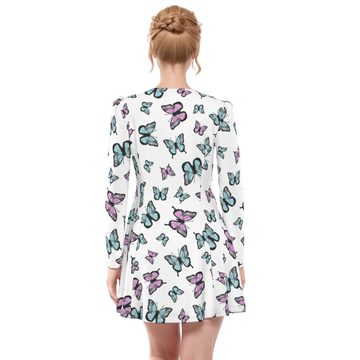 Kawaii Heaven Women's Irish Butterfly Dream Long Sleeve Skater Dress