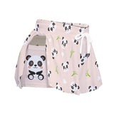 Kawaii Panda Print Sport Skort with Pockets for Women