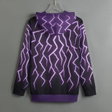 Kawaii Heaven Purple Lightning Heart Gothic Graphic Pullover Hoodie