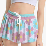 Kawaii Heaven Women's Sport Skort with Pocket - Pastel Flower Print