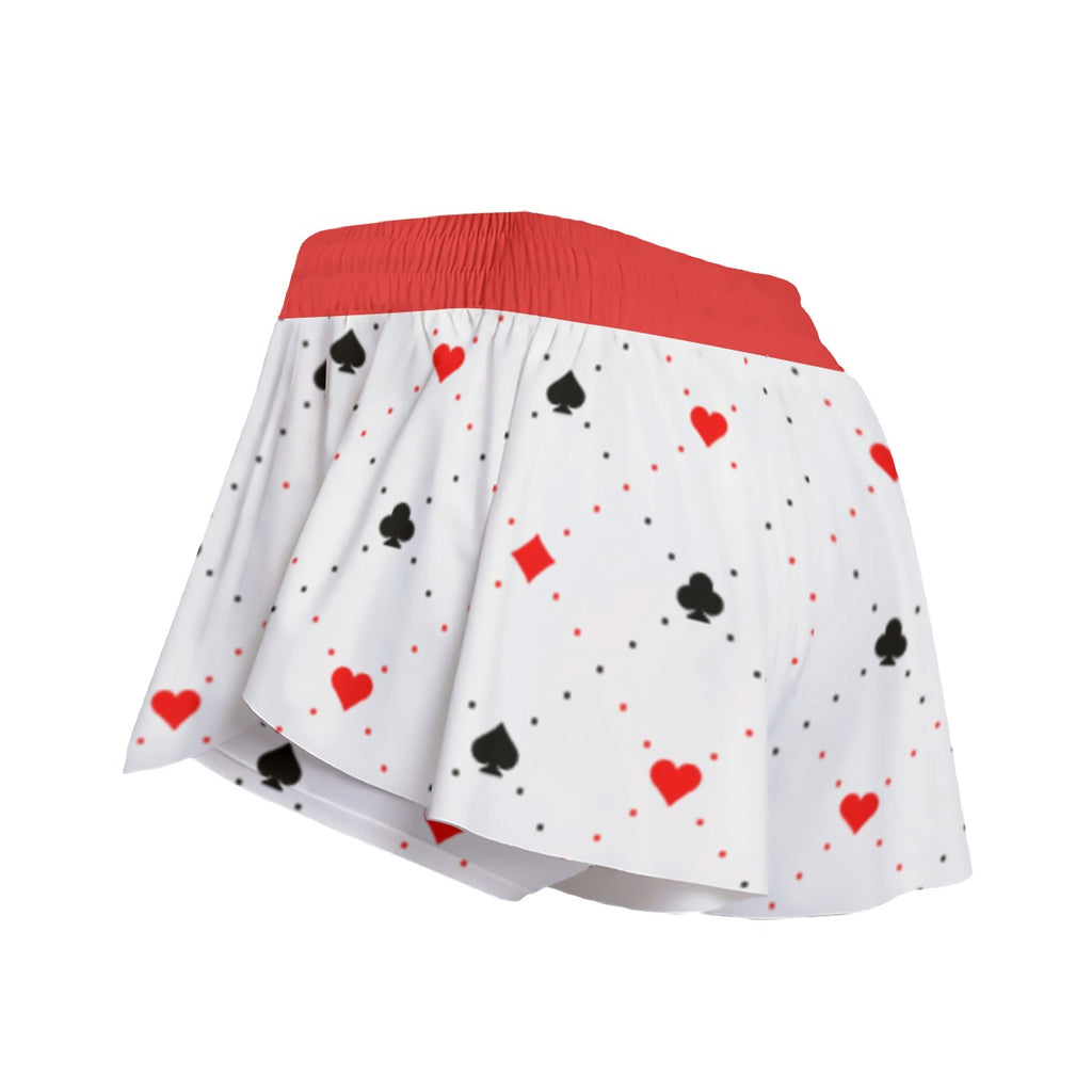 Women's Sport Skorts with Pocket - Ace of Hearts Design | Kawaii Heaven
