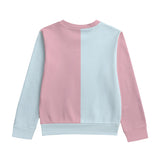 Pastel Teddy Bear Cotton Sweatshirt – Soft Colorblock Crewneck