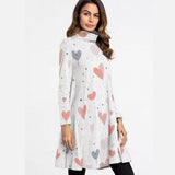 Kawaii Heaven Women's High Neck Long Sleeve Dress | Microfiber | Autumn Style