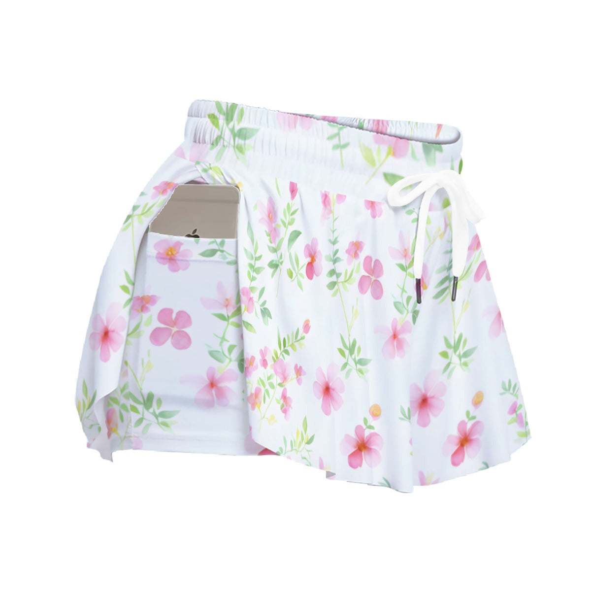 Floral Skort with Pockets – High Waisted Summer Skirt Shorts