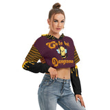 Bee Cropped Hoodie with Honey Drip Sleeves – Cozy Graphic Hoodie