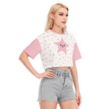 Kawaii Heaven Women's Classic Cropped T-shirt - 190GSM Cotton Crop Top with Navel