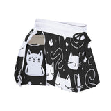 Women's Midnight Meow Active Skort with Hidden Cat Print | Kawaii Heaven