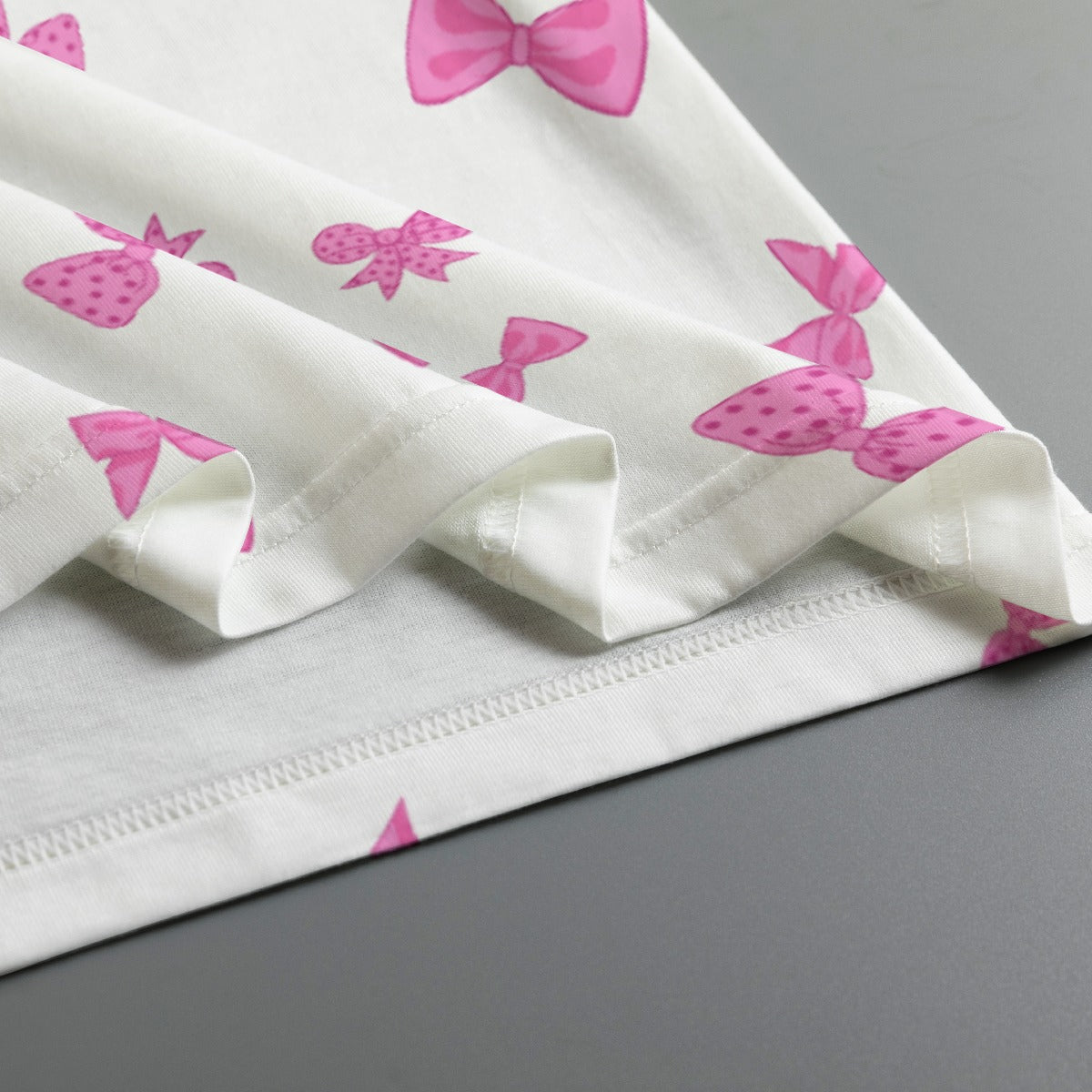 Pink Bow Raglan T-Shirt – Soft Short Sleeve Jersey Top