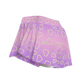 Pastel Heart Skort with Unicorn and Girl Print – Kawaii Women’s Sports Skirt