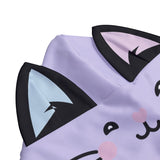 Kawaii Heaven Unisex Zip Up Hoodie with Cat Ears Pastel Skeleton Print