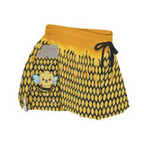 Women's Bee Honeycomb Print Sport Skort with Pockets - Soft Microfiber Active Skort
